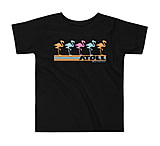 Image of Atoll Board Co Toddler Short Sleeve Tee with Atoll Flamingo Design - Black, 2T - Black,2T EDB35C1E