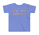 Image of Atoll Board Co Toddler Short Sleeve Tee with Atoll Flamingo Design - Heather Columbia Blue, 3T - Heather Columbia Blue,3T 064AEFA4