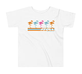 Image of Atoll Board Co Toddler Short Sleeve Tee with Atoll Flamingo Design - White, 2T - White,2T 8EA98B23