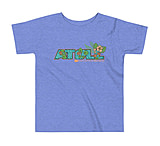 Image of Atoll Board Co Toddler Short Sleeve Tee with Atoll Floral Graphic - Heather Columbia Blue, 5T - Heather Columbia Blue,5T C1D23550