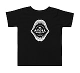Image of Atoll Board Co Toddler Short Sleeve Tee with Atoll Shark Fossil Graphic - Black, 2T - Black,2T CB044517