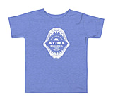 Image of Atoll Board Co Toddler Short Sleeve Tee with Atoll Shark Fossil Graphic - Heather Columbia Blue, 2T - Heather Columbia Blue,2T 4A9EFDF4