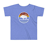 Image of Atoll Board Co Toddler Short Sleeve Tee with Atoll Vintage Sunset Graphic - Heather Columbia Blue, 2T - Heather Columbia Blue,2T 40934785