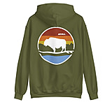 Image of Atoll Board Co Unisex Box Hoodie with Atoll Landscape Graphic - Military Green, 4XL - Military Green,4XL B27E82EF