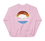 Image of Atoll Board Co Unisex Crew Neck Sweatshirt with Atoll Landscape Graphic - Light Pink, 3XL - Light Pink,3XL 488476AB