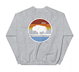 Image of Atoll Board Co Unisex Crew Neck Sweatshirt with Atoll Landscape Graphic - Sport Grey, 4XL - Sport Grey,4XL CB948011