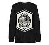 Image of Atoll Board Co Unisex Crew Neck Sweatshirt with Atoll Wave Graphic - Black, XL - Black,XL 82DC7957