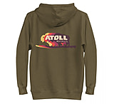 Image of Atoll Board Co Unisex Hoodie with Atoll Bison Color Shift Graphic - Military Green, XL - Military Green,XL 7E141A5B