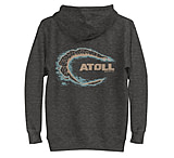 Image of Atoll Board Co Unisex Hoodie with Atoll Island Graphic - Charcoal Heather, XL - Charcoal Heather,XL 83C28C27