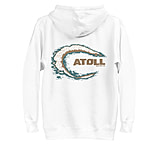 Image of Atoll Board Co Unisex Hoodie with Atoll Island Graphic - White, 2XL - White,2XL 110AE923