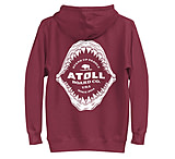 Image of Atoll Board Co Unisex Hoodie with Atoll Shark Fossil Graphic - Maroon, 3XL - Maroon,3XL 00C22721