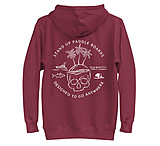 Image of Atoll Board Co Unisex Hoodie with Atoll Skull Island Graphic - Maroon, S - Maroon,S 30AF6737