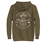 Image of Atoll Board Co Unisex Hoodie with Atoll Skull Island Graphic - Military Green, L - Military Green,L A24CFB9D