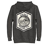 Image of Atoll Board Co Unisex Hoodie with Atoll Wave Graphic - Charcoal Heather, 2XL - Charcoal Heather,2XL 37DAF197