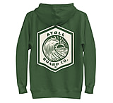 Image of Atoll Board Co Unisex Hoodie with Atoll Wave Graphic - Forest Green, M - Forest Green,M 2AAF7EA8