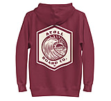 Image of Atoll Board Co Unisex Hoodie with Atoll Wave Graphic - Maroon, 2XL - Maroon,2XL 8A1DAB82