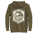 Image of Atoll Board Co Unisex Hoodie with Atoll Wave Graphic - Military Green, 3XL - Military Green,3XL EE5AAC1E