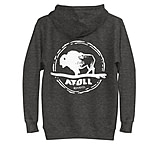 Image of Atoll Board Co Unisex Hoodie with Hand Drawn Atoll Logo - Charcoal Heather, 2XL - Charcoal Heather,2XL 55CA2BB5