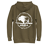 Image of Atoll Board Co Unisex Hoodie with Hand Drawn Atoll Logo - Military Green, S - Military Green,S 75BD3B2E