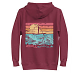 Image of Atoll Board Co Unisex Premium Hoodie with Atoll SUP Rider and Reef Graphic - Maroon, L - Maroon,L 1AE38195