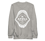 Image of Atoll Board Co Unisex Premium Sweatshirt with Atoll Shark Fossil Graphic - Carbon Grey, L - Carbon Grey,L 0987A1CE