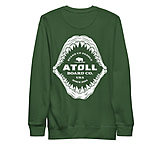 Image of Atoll Board Co Unisex Premium Sweatshirt with Atoll Shark Fossil Graphic - Forest Green, L - Forest Green,L 1E3ADD18