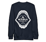 Image of Atoll Board Co Unisex Premium Sweatshirt with Atoll Shark Fossil Graphic - Navy Blazer, L - Navy Blazer,L B673F640