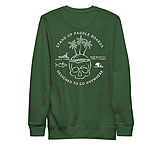 Image of Atoll Board Co Unisex Premium Sweatshirt with Atoll Skull Island Graphic - Forest Green, L - Forest Green,L FCBD975E
