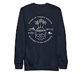 Image of Atoll Board Co Unisex Premium Sweatshirt with Atoll Skull Island Graphic - Navy Blazer, L - Navy Blazer,L 7CCA4E37