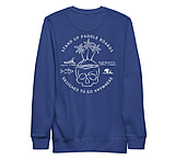 Image of Atoll Board Co Unisex Premium Sweatshirt with Atoll Skull Island Graphic - Team Royal, L - Team Royal,L A82EC03B