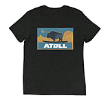 Image of Atoll Board Co Unisex Premium Tri Blend Tee with Atoll Sunset Logo Night Edition - Charcoal-Black Triblend, 2XL - Charcoal-Black Triblend,2XL 981A5A96