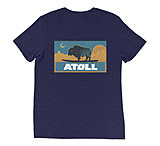 Image of Atoll Board Co Unisex Premium Tri Blend Tee with Atoll Sunset Logo Night Edition - Navy Triblend, L - Navy Triblend,L 7F5BB015