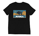 Image of Atoll Board Co Unisex Premium Tri Blend Tee with Atoll Sunset Logo Night Edition - Solid Black Triblend, L - Solid Black Triblend,L 22B308F6