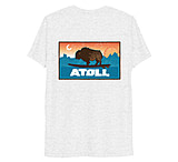Image of Atoll Board Co Unisex Premium Tri Blend Tee with Atoll Sunset Logo Original Edition - White Fleck Triblend, 3XL - White Fleck Triblend,3XL 5B7CA7D3