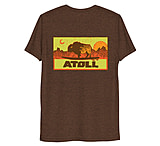 Image of Atoll Board Co Unisex Tri Blend T-shirt with Atoll Sunset Logo Hunter Edition - Brown Triblend, L - Brown Triblend,L 585B0D38