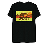 Image of Atoll Board Co Unisex Tri Blend T-shirt with Atoll Sunset Logo Hunter Edition - Solid Black Triblend, L - Solid Black Triblend,L 00DB6616