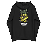Image of Atoll Board Co Unisex Zip Up Hoodie with Atoll Pineapple Head Graphic - Black, L - Black,L E9624B73