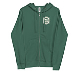 Image of Atoll Board Co Unisex Zip Up Hoodie with Atoll Wave Graphic - Alpine Green, XL - Alpine Green,XL 558EF11D