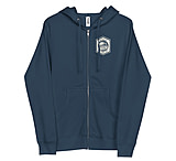 Image of Atoll Board Co Unisex Zip Up Hoodie with Atoll Wave Graphic - Navy, L - Navy,L 6119801A