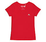 Image of Atoll Board Co Women's Fitted V-neck Tee with Embroidered Atoll Logo - Red, 2XL - Red,2XL C30C3920