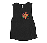 Image of Atoll Board Co Womens' Muscle Tank with Atoll Paddle Boards Island Flower Graphic - Black Heather, L - Black Heather,L CC7251DE