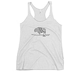 Image of Atoll Board Co Women's Racerback Tank with Atoll Mandala Design - Heather White, M - Heather White,M F7255837