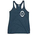 Image of Atoll Board Co Women's Racerback Tank with Atoll Shark Fossil Graphic - Indigo, L - Indigo,L 60AE24B3