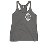 Image of Atoll Board Co Women's Racerback Tank with Atoll Shark Fossil Graphic - Premium Heather, L - Premium Heather,L 72D37B63
