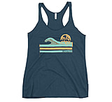 Image of Atoll Board Co Women's Racerback Tank with Atoll Wave Graphic - Indigo, XL - Indigo,XL 8A59D54B