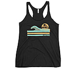 Image of Atoll Board Co Women's Racerback Tank with Atoll Wave Graphic - Vintage Black, XS - Vintage Black,XS 6A2FAF95