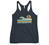 Image of Atoll Board Co Women's Racerback Tank with Atoll Wave Graphic - Vintage Navy, M - Vintage Navy,M BCEBEAB7