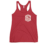 Image of Atoll Board Co Women's Racerback Tank with Atoll Wave Graphic - Vintage Red, L - Vintage Red,L 9721C923