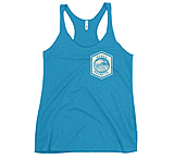 Image of Atoll Board Co Women's Racerback Tank with Atoll Wave Graphic - Vintage Turquoise, M - Vintage Turquoise,M 4127A702