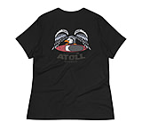 Image of Atoll Board Co Women's Relaxed T-Shirt with Atoll Eagle Graphic - Black, L - Black,L CE992AD2